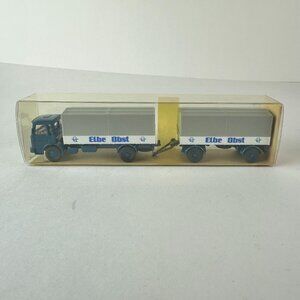 Vintage Wiking MAN Lastzug Model Truck Die-Cast HO Scale Elbe Obst